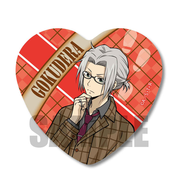 『家庭教師ヒットマンREBORN! 』ハート缶バッジ / 獄寺 隼人 (ボンゴレ探偵事務所)